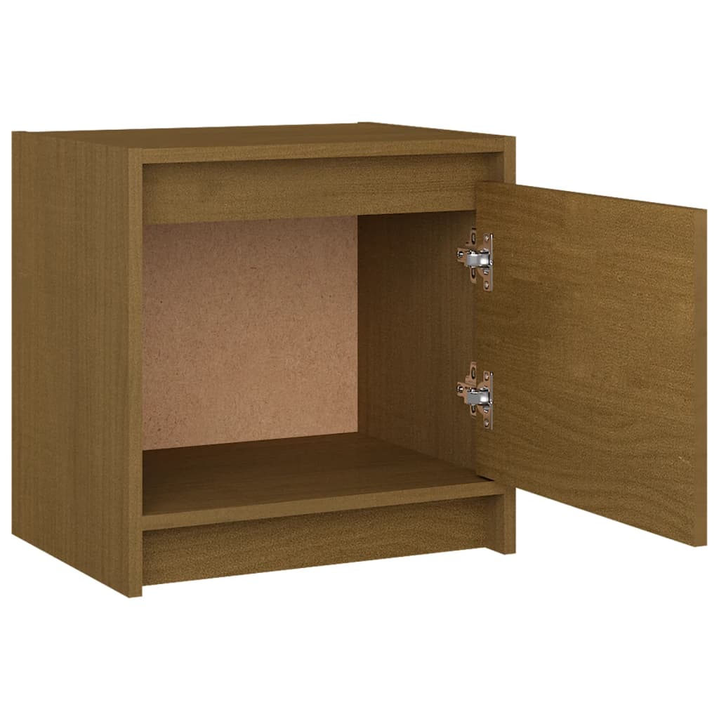 Table de chevet Marron miel 40x30,5x40 cm Bois de pin massif Tables de chevet vidaXL   