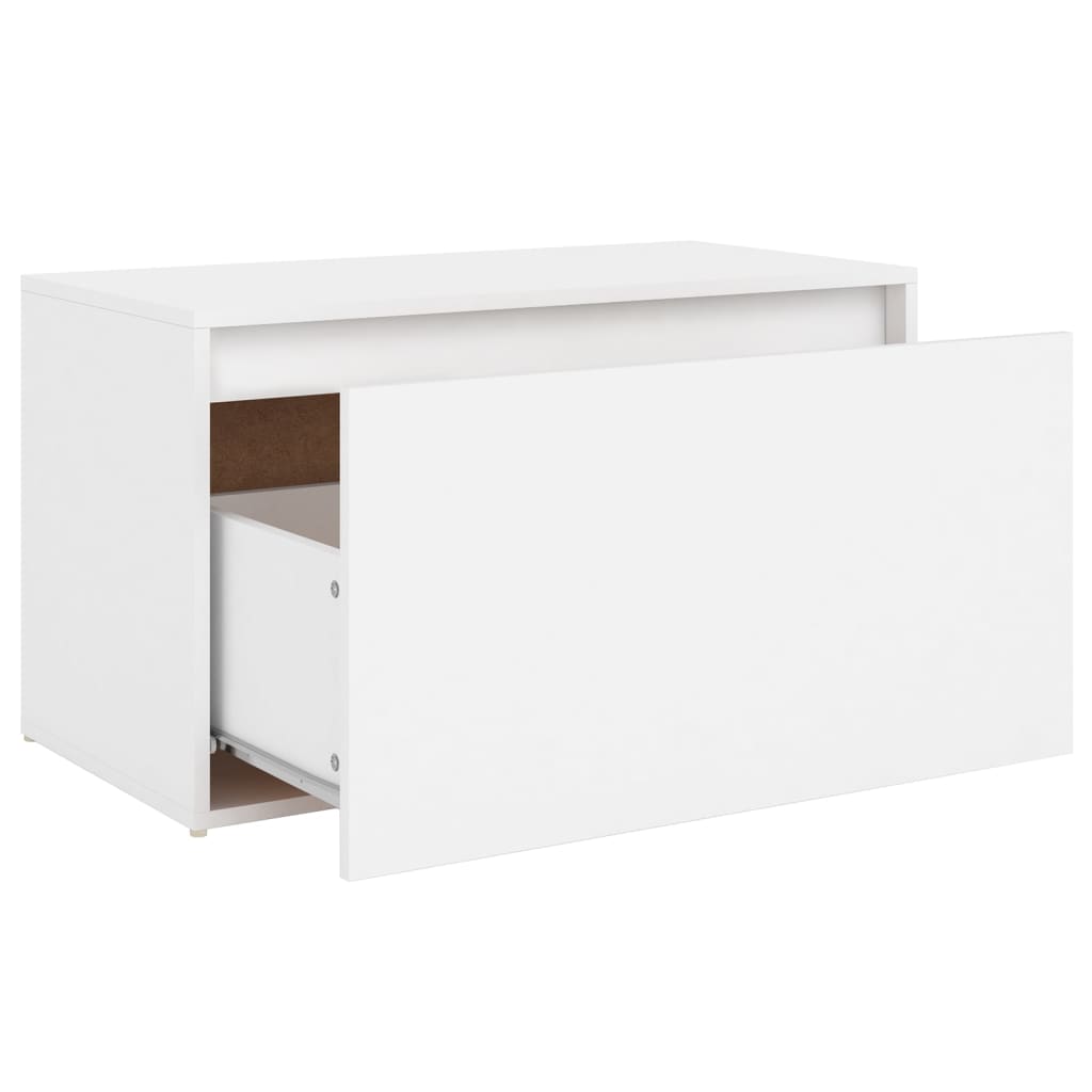 Banc d'entrée 80x40x45 cm Blanc Bois d’ingénierie Bancs coffres vidaXL   