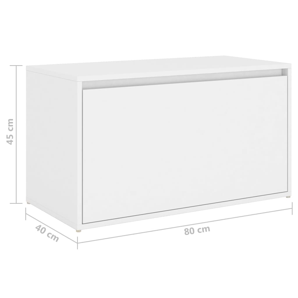 Banc d'entrée 80x40x45 cm Blanc Bois d’ingénierie Bancs coffres vidaXL   