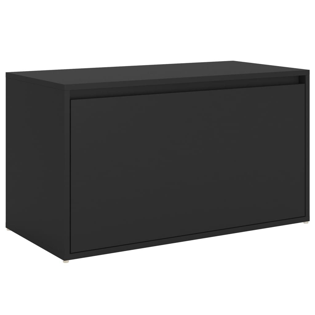 Banc d'entrée 80x40x45 cm Noir Bois d'ingénierie Bancs coffres vidaXL   