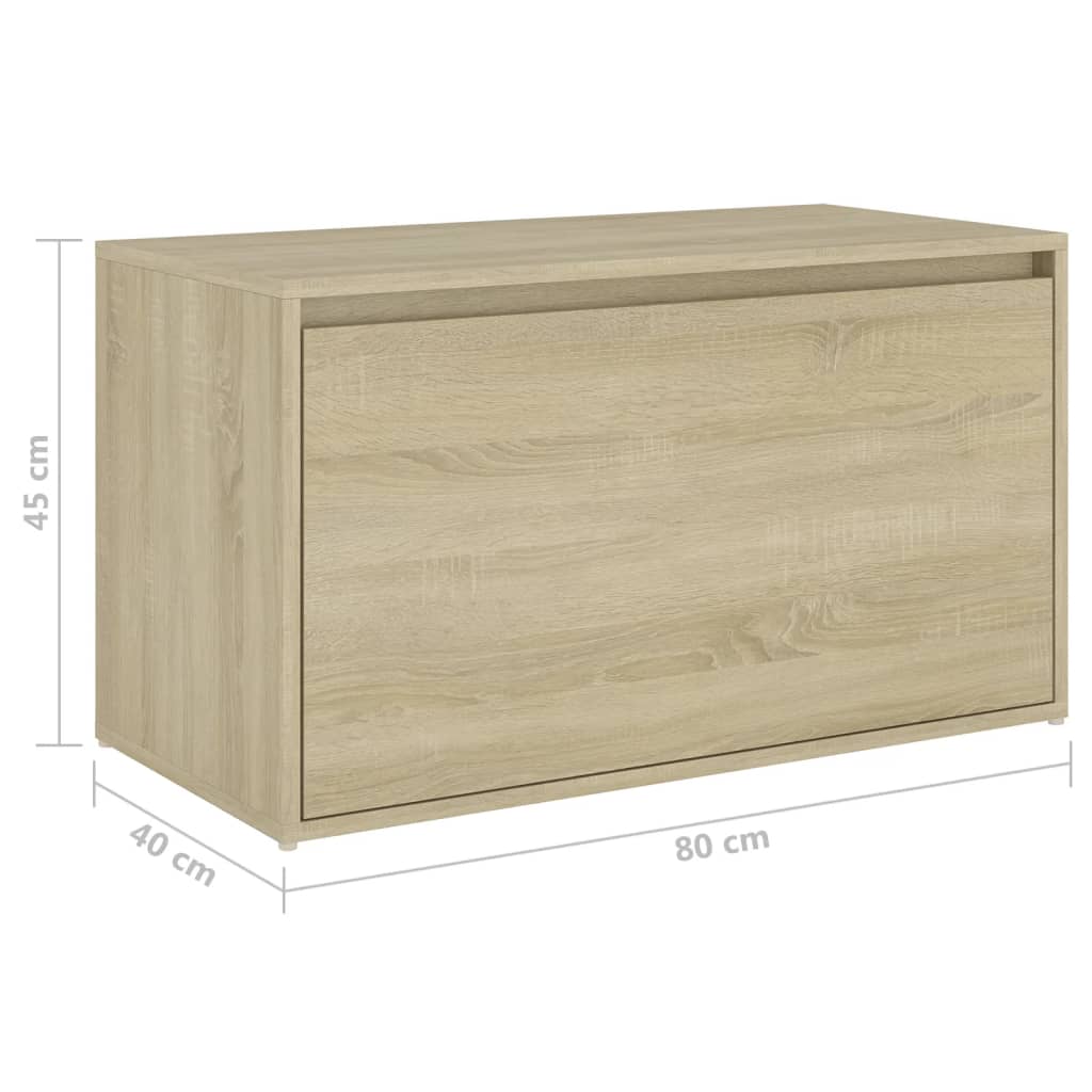 Banc d'entrée 80x40x45 cm Chêne sonoma Bois d'ingénierie Bancs coffres vidaXL   