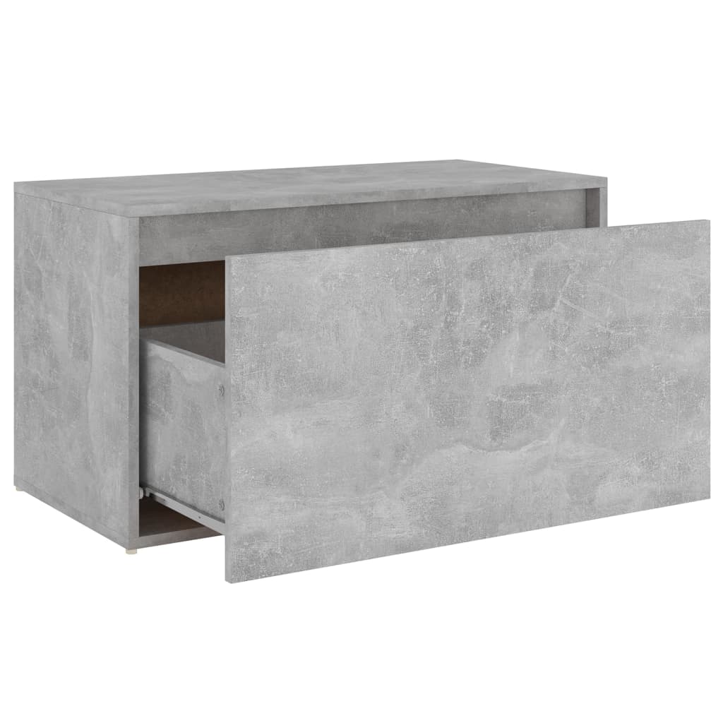 Banc d'entrée 80x40x45 cm Gris béton Bois d'ingénierie Bancs coffres vidaXL   