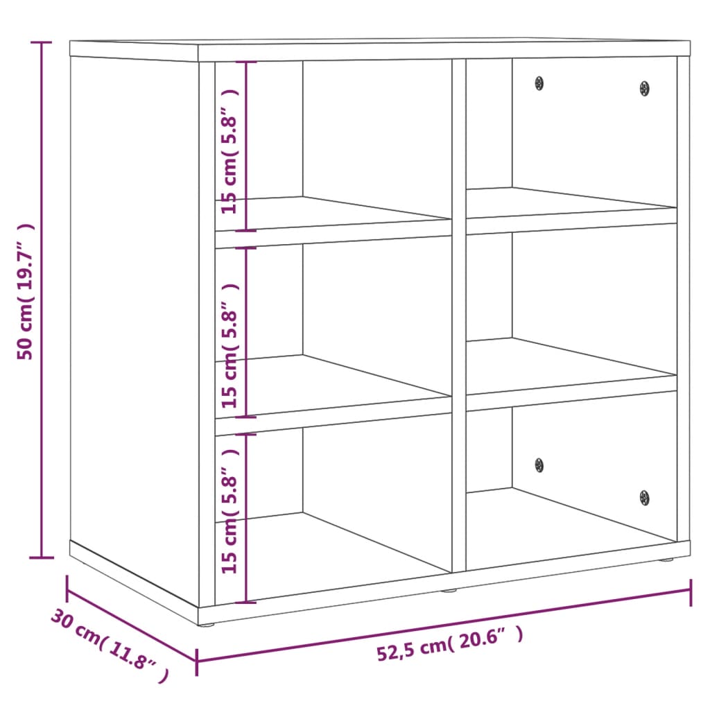 Armoire à chaussures Blanc 52,5x30x50 cm Armoires & meubles de rangement vidaXL