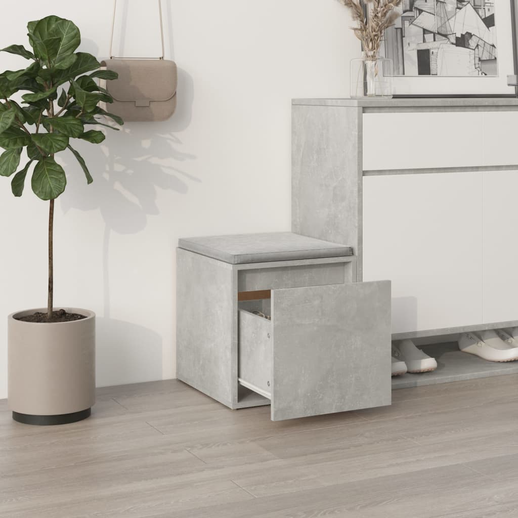 Tiroir boîte Gris béton 40,5x40x40 cm Bois d'ingénierie Commodes vidaXL