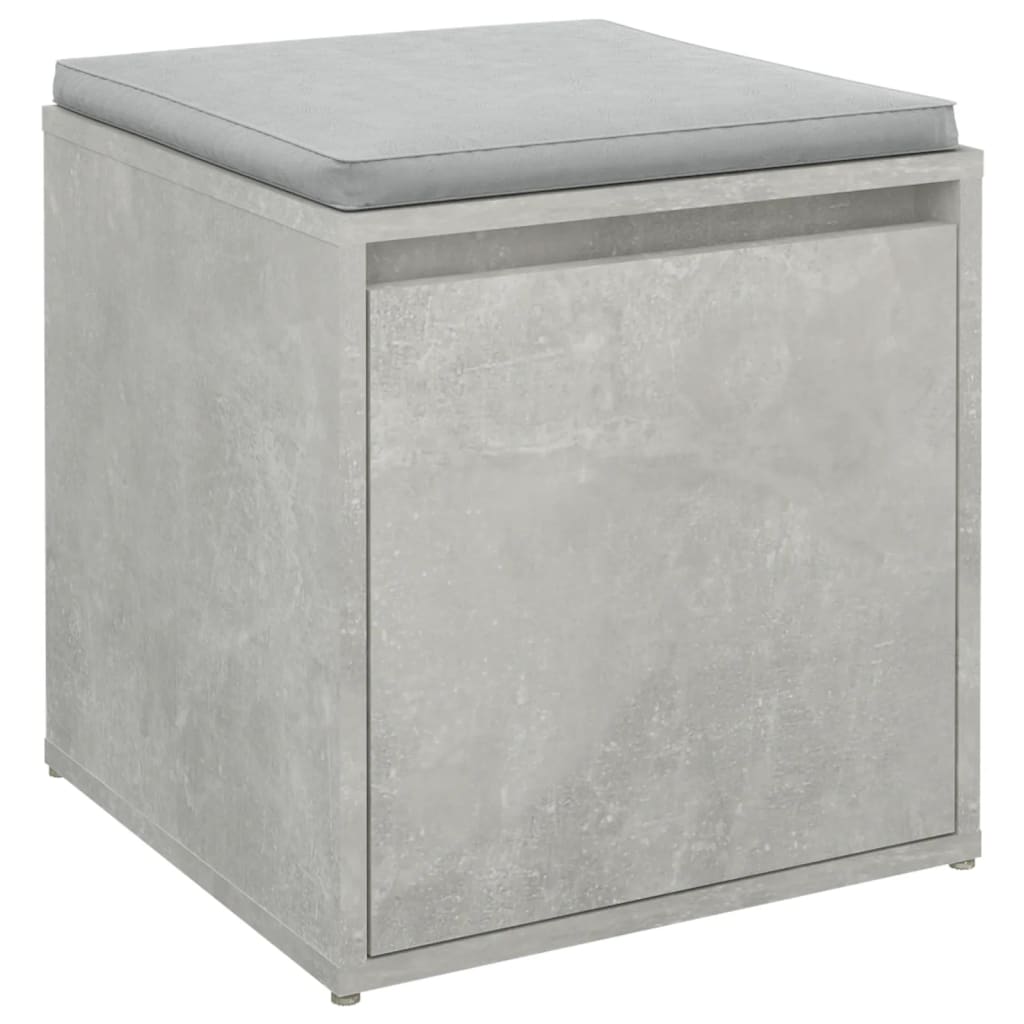 Tiroir boîte Gris béton 40,5x40x40 cm Bois d'ingénierie Commodes vidaXL