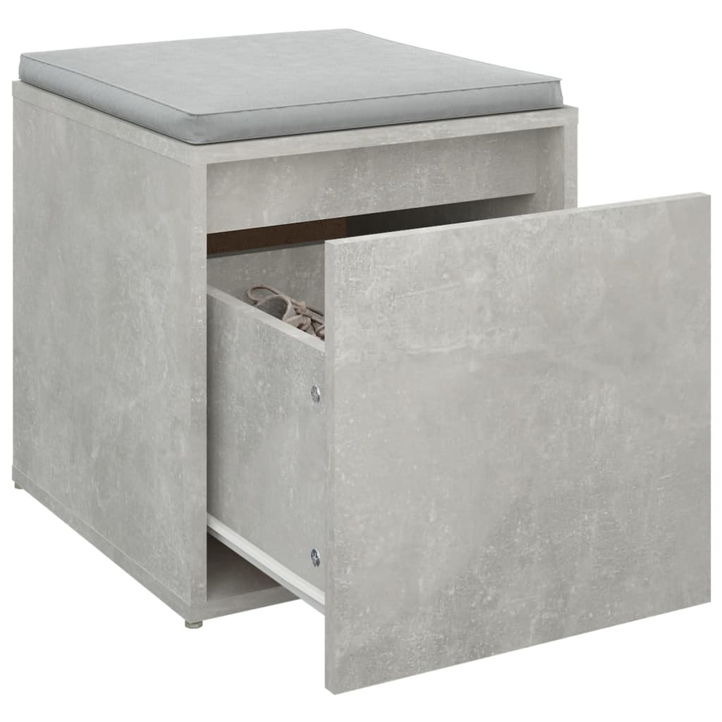 Tiroir boîte Gris béton 40,5x40x40 cm Bois d'ingénierie Commodes vidaXL