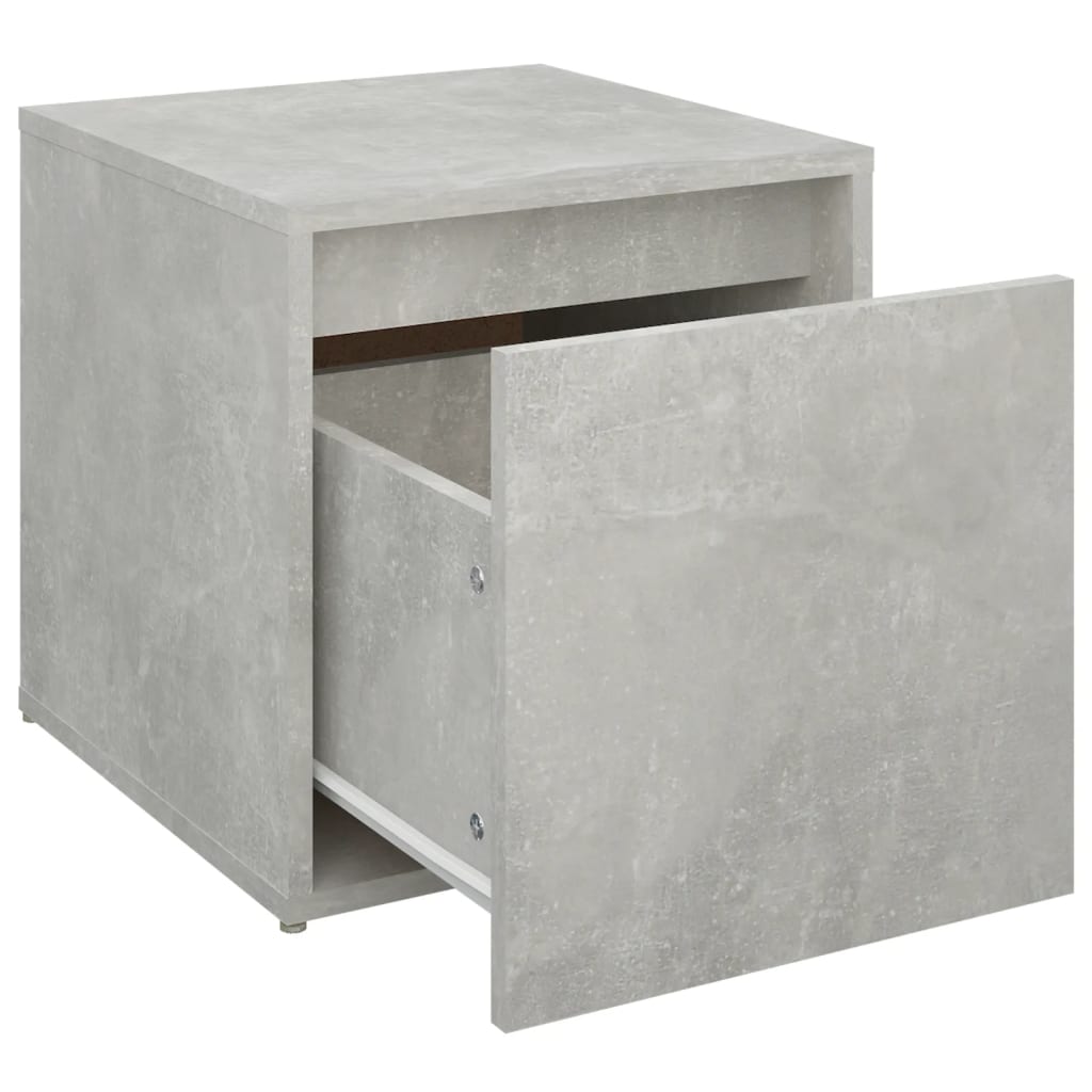 Tiroir boîte Gris béton 40,5x40x40 cm Bois d'ingénierie Commodes vidaXL