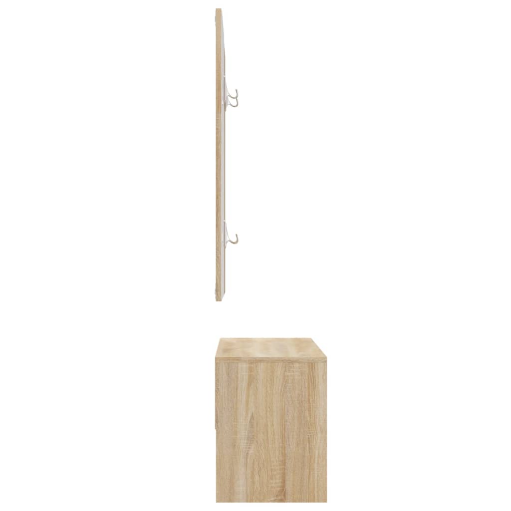 Ensemble de meubles de couloir Chêne Sonoma Bois d'ingénierie Bancs coffres vidaXL   