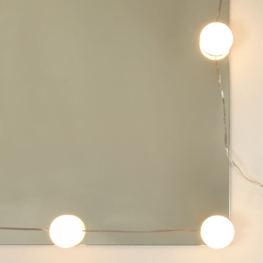 Coiffeuse avec LED Blanc brillant 74,5x40x141 cm Coiffeuses vidaXL   