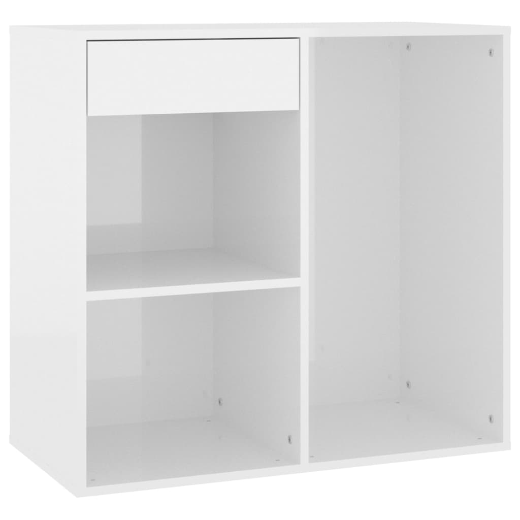 Armoire cosmétique Blanc brillant 80x40x75 cm Bois d'ingénierie Armoires & meubles de rangement vidaXL