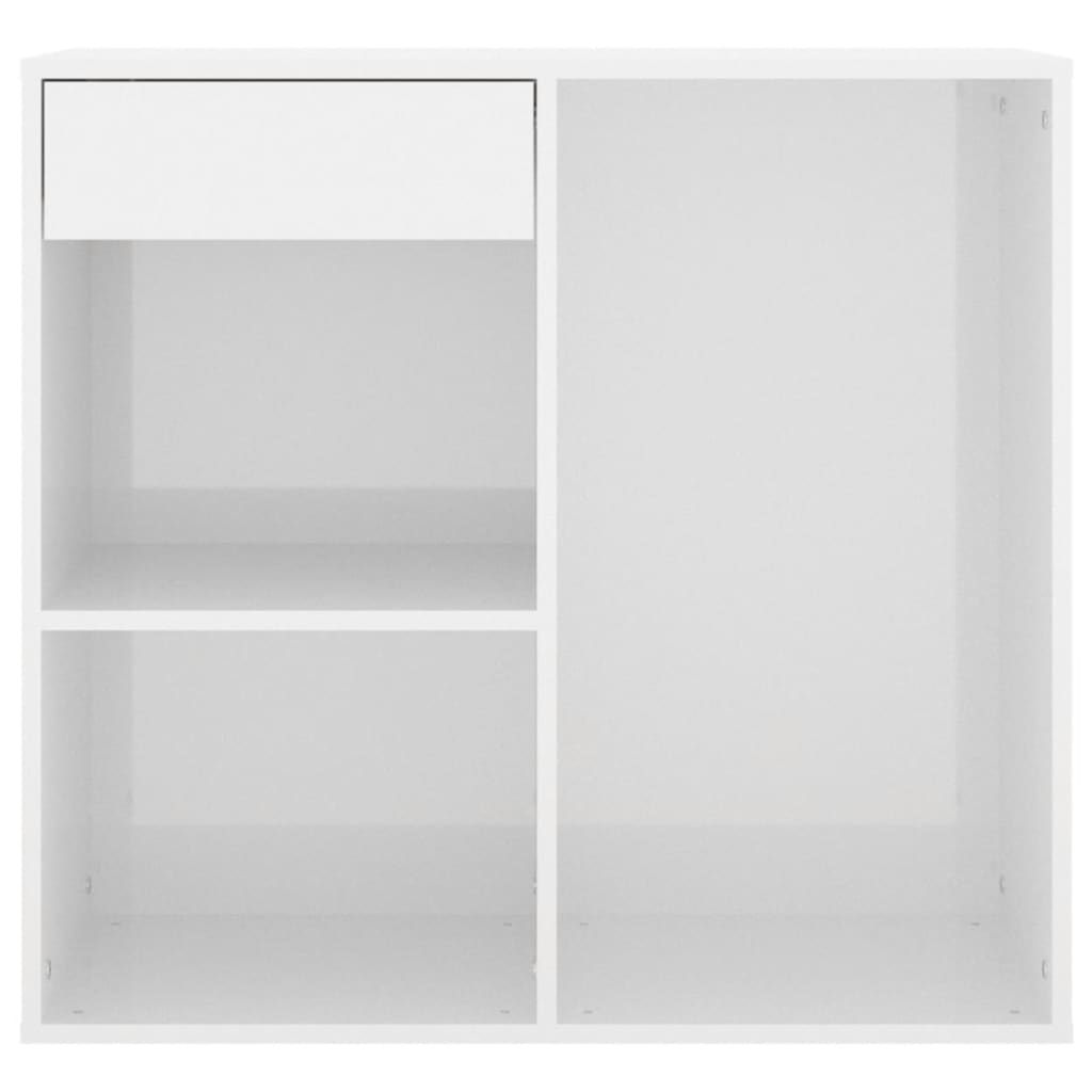 Armoire cosmétique Blanc brillant 80x40x75 cm Bois d'ingénierie Armoires & meubles de rangement vidaXL