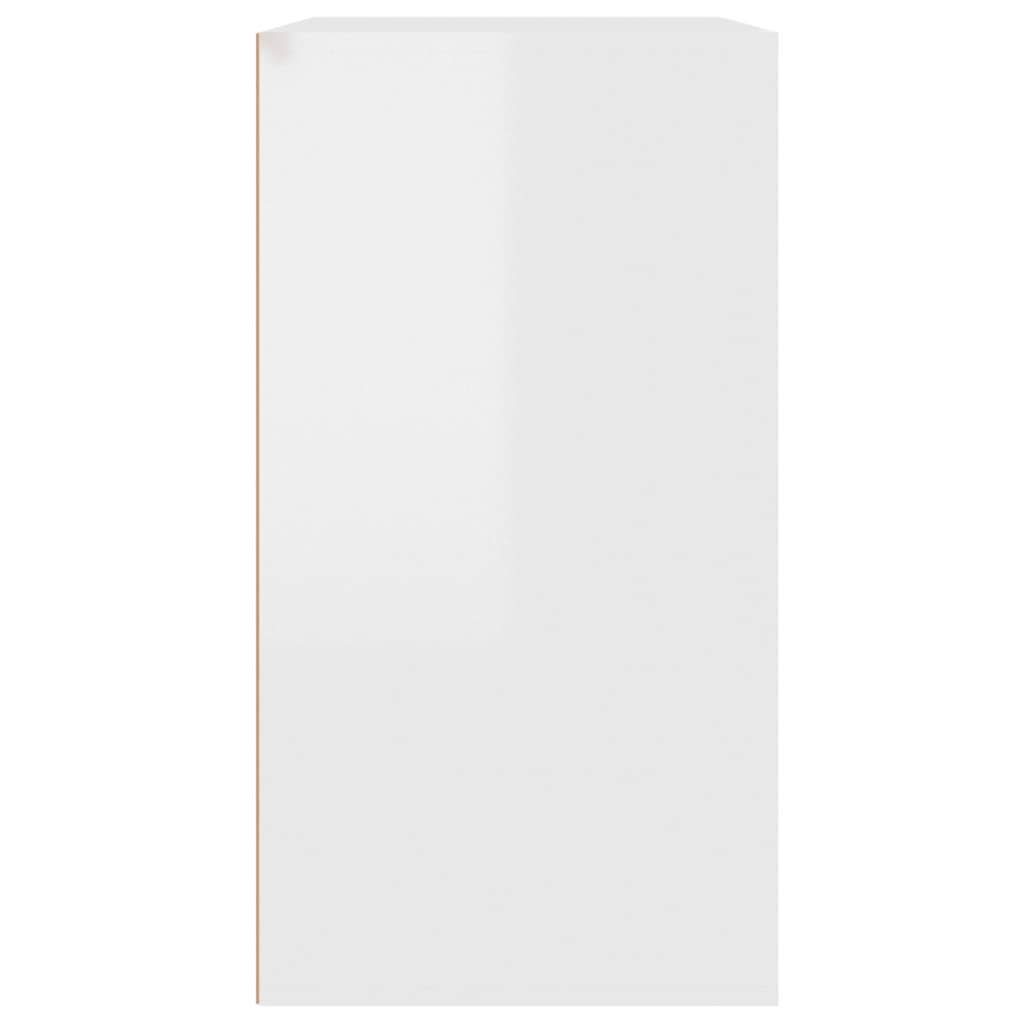 Armoire cosmétique Blanc brillant 80x40x75 cm Bois d'ingénierie Armoires & meubles de rangement vidaXL