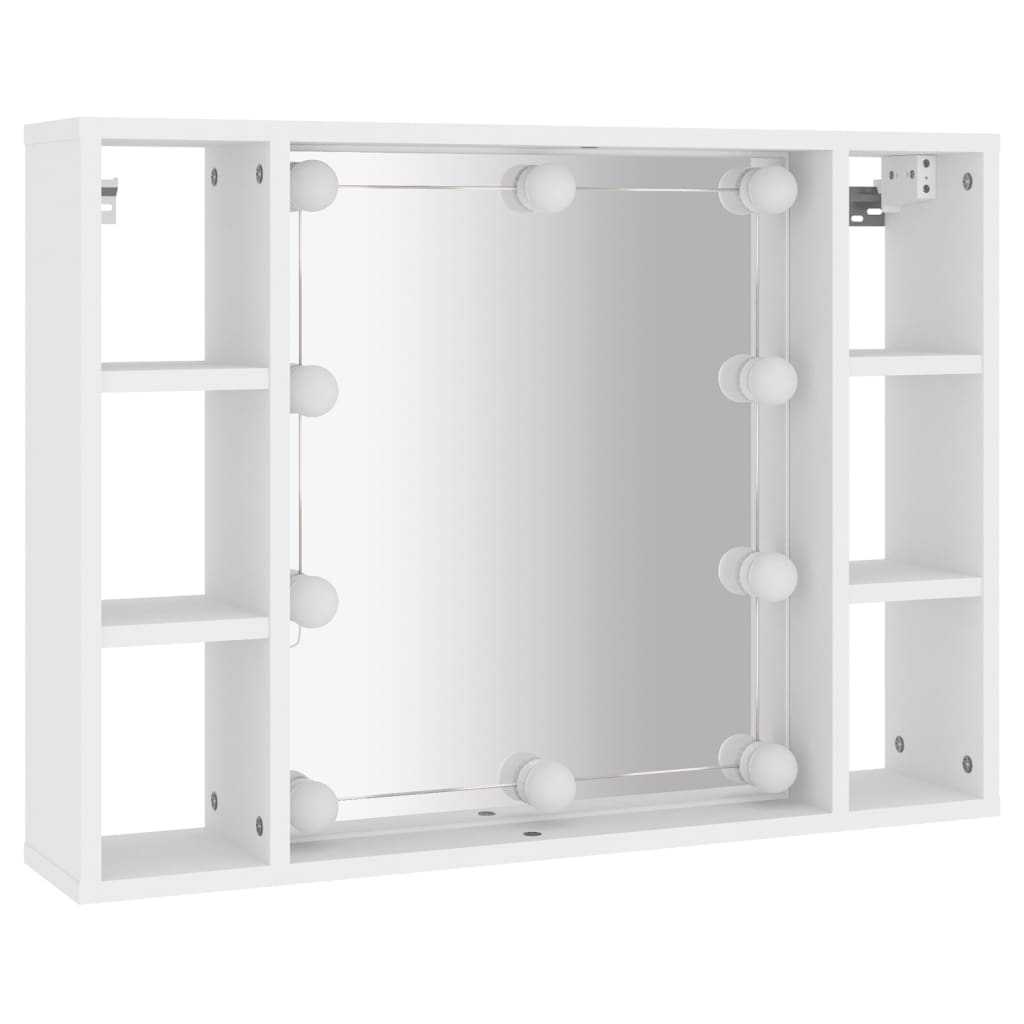 Armoire à miroir avec LED Blanc 76x15x55 cm Armoires & meubles de rangement vidaXL