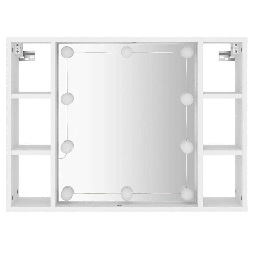 Armoire à miroir avec LED Blanc 76x15x55 cm Armoires & meubles de rangement vidaXL