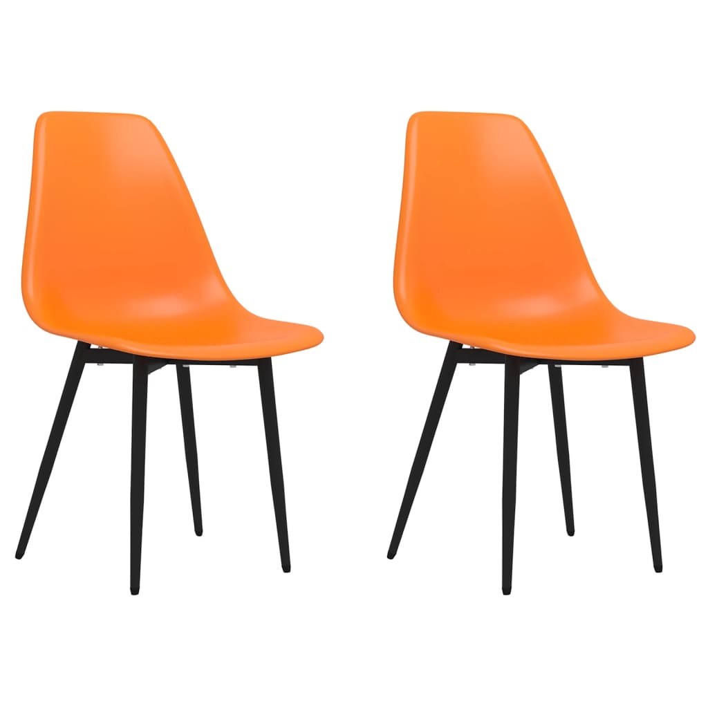 Chaises à manger lot de 2 orange PP Chaises de cuisine vidaXL   