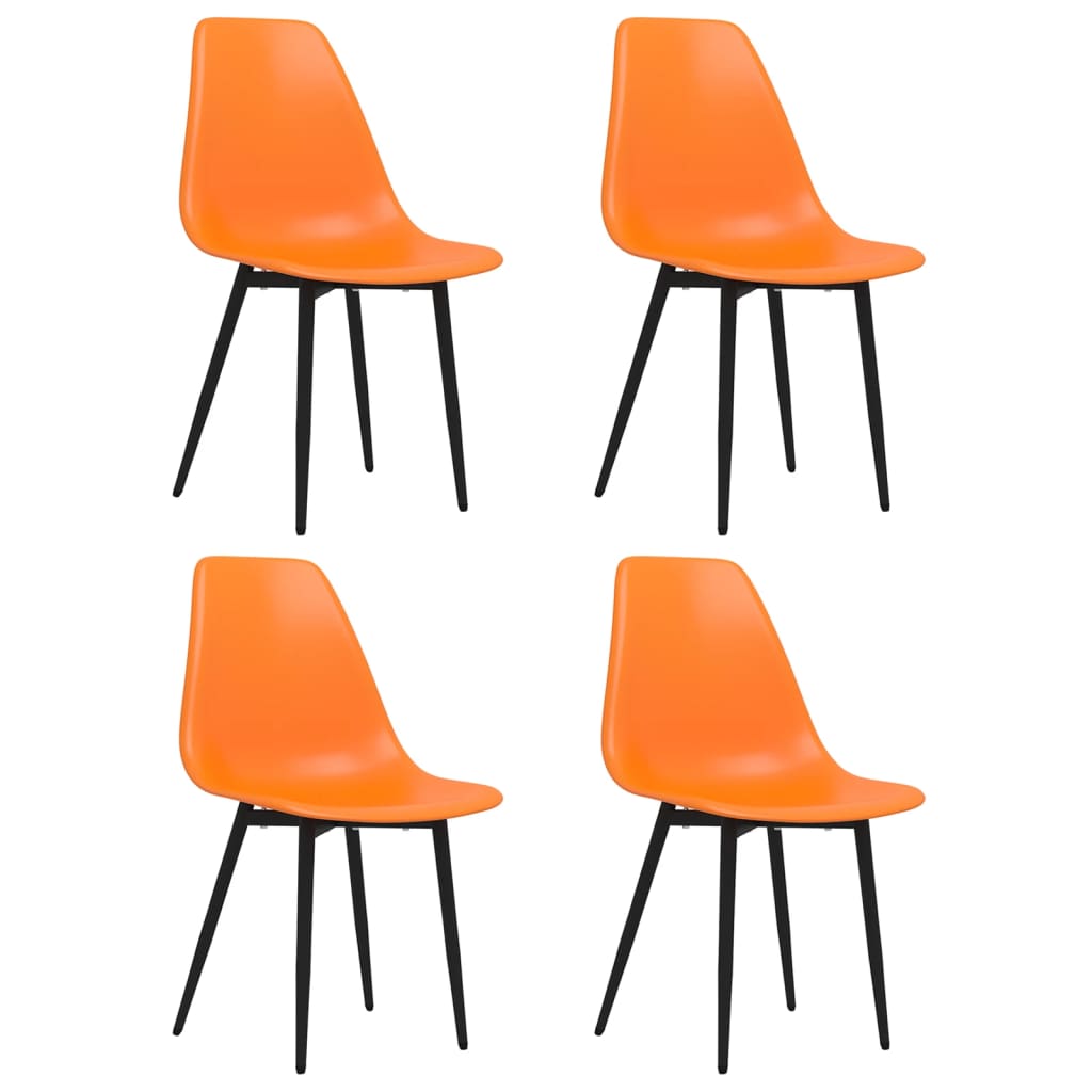 Chaises à manger lot de 4 orange PP Chaises de cuisine vidaXL   