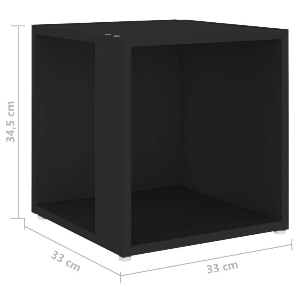 Table d'appoint Noir 33x33x34,5 cm Aggloméré Tables d'appoint vidaXL   