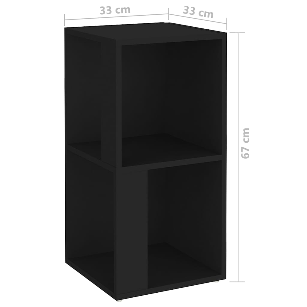 Armoire d'angle Noir 33x33x67 cm Aggloméré Casiers & armoires de rangement vidaXL   