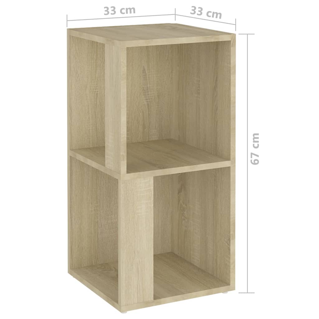 Armoire d'angle Chêne sonoma 33x33x67 cm Aggloméré Casiers & armoires de rangement vidaXL   