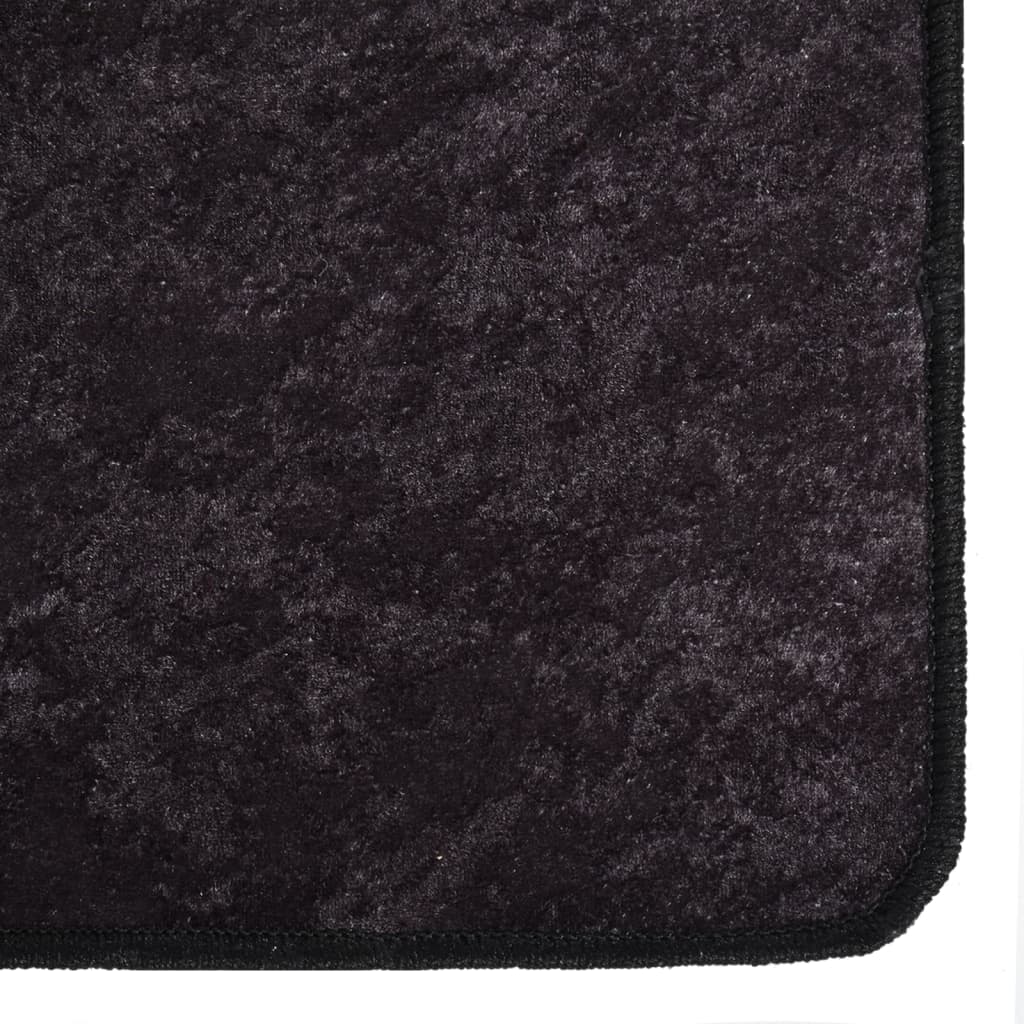 Tapis lavable antidérapant 80x150 cm Anthracite Tapis vidaXL   