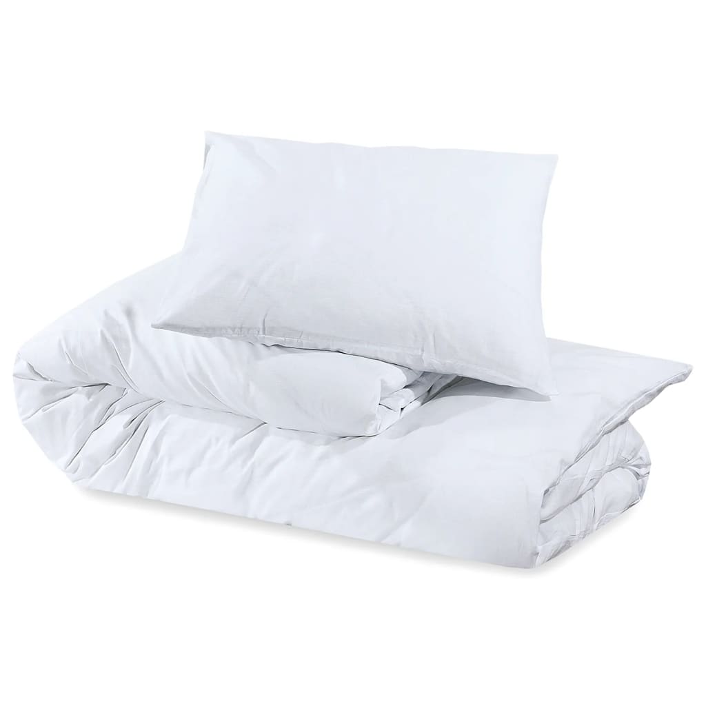 Ensemble de housse de couette Blanc 240x220 cm Microfibre Housses de couette vidaXL   