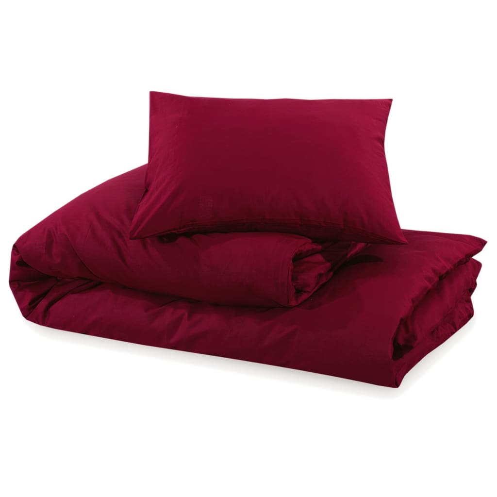 Ensemble de housse de couette Bordeaux 200x200 cm Microfibre Housses de couette vidaXL   