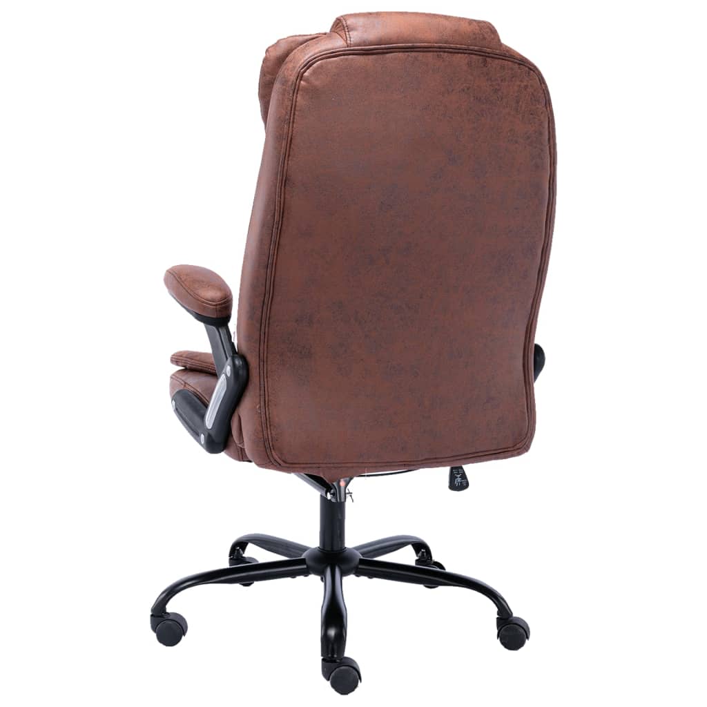 Chaise de bureau de massage marron clair similicuir daim Chaises de bureau vidaXL   