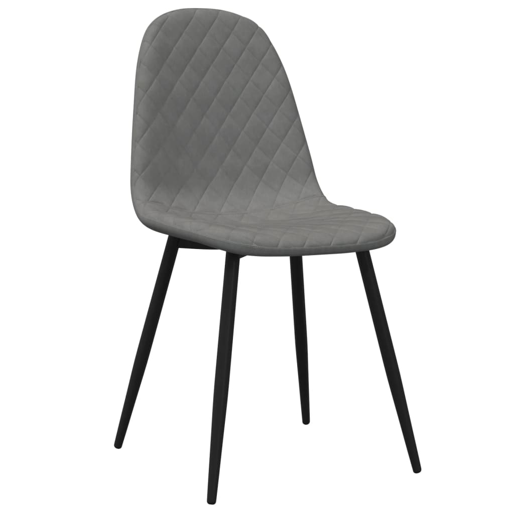 Chaises à manger lot de 6 gris clair velours Chaises de cuisine vidaXL   