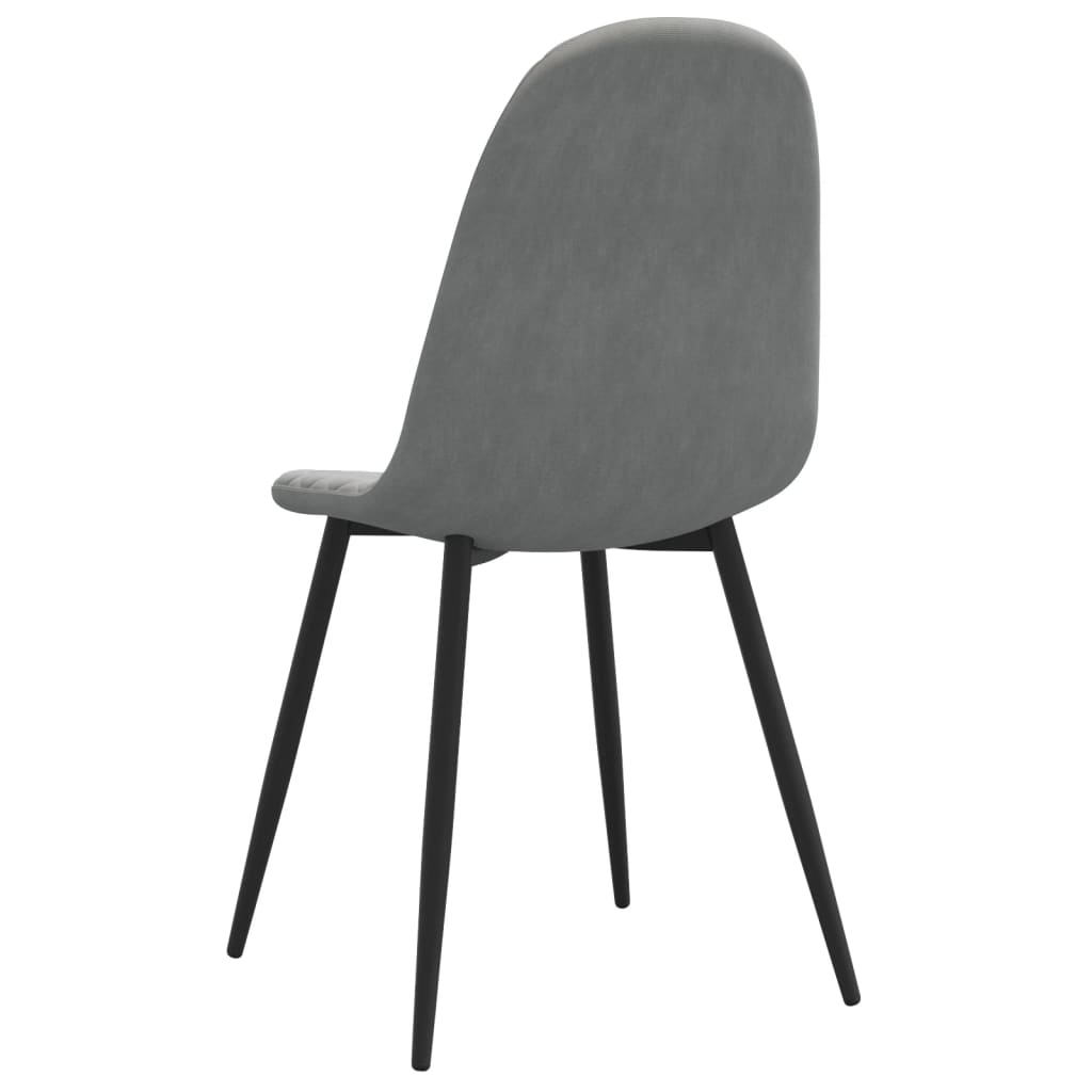 Chaises à manger lot de 6 gris clair velours Chaises de cuisine vidaXL   