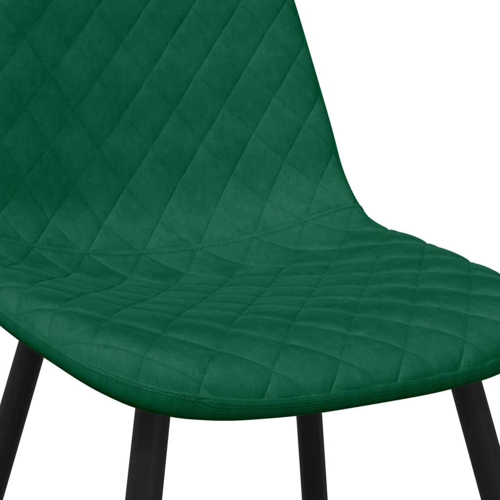 Chaises à manger lot de 6 vert foncé velours Chaises de cuisine vidaXL   