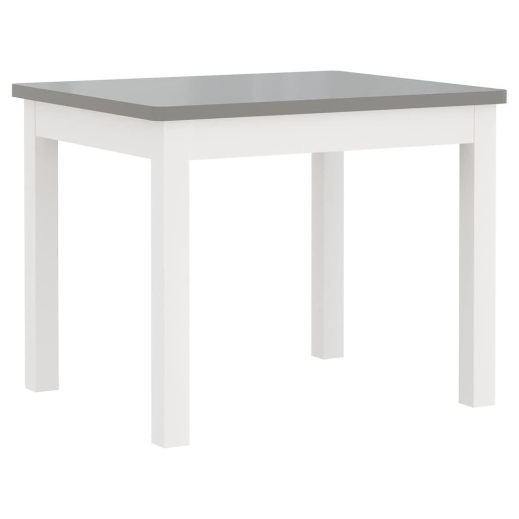 Ensemble de table et chaises enfants 3 pcs Blanc et gris MDF - Xios Store SNC