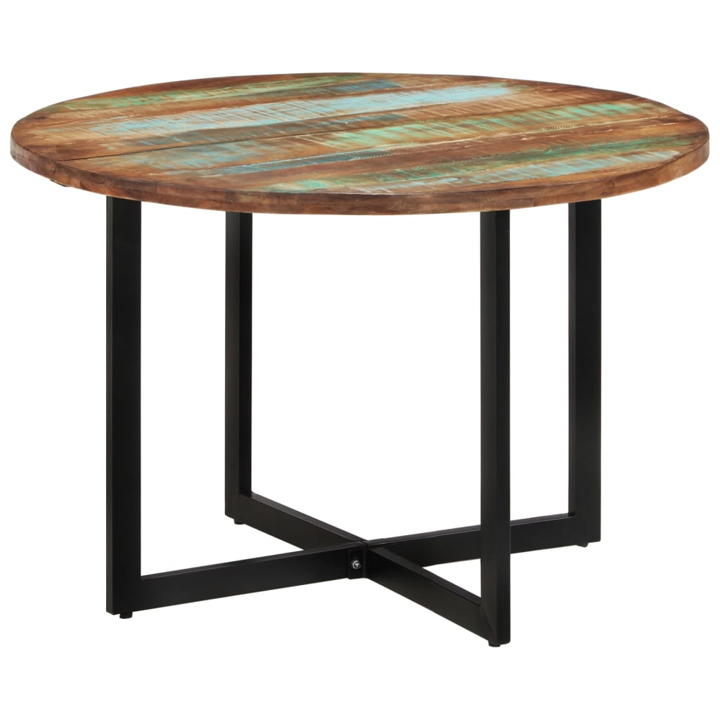 Table à manger 110x75 cm Bois massif de récupération - Xios Store SNC