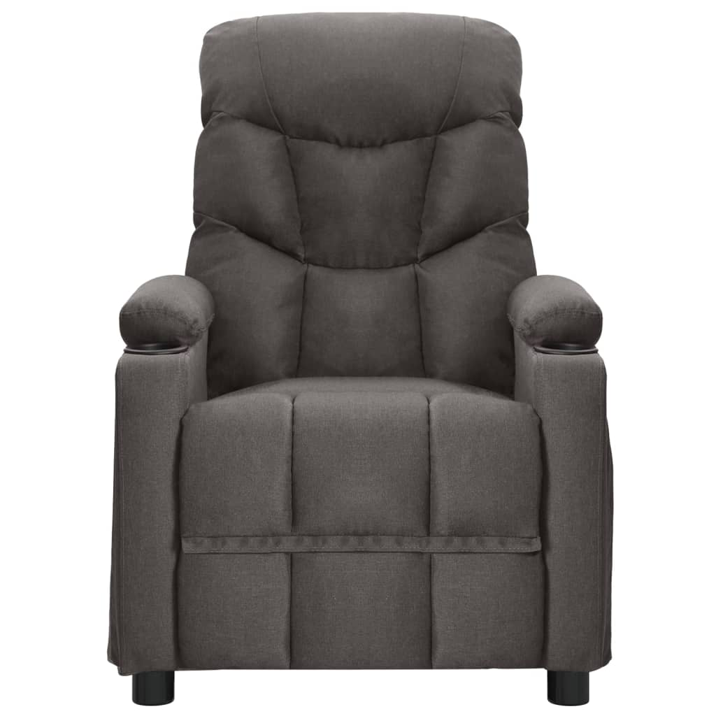 Fauteuil de massage Gris foncé Tissu Fauteuils électriques vidaXL   