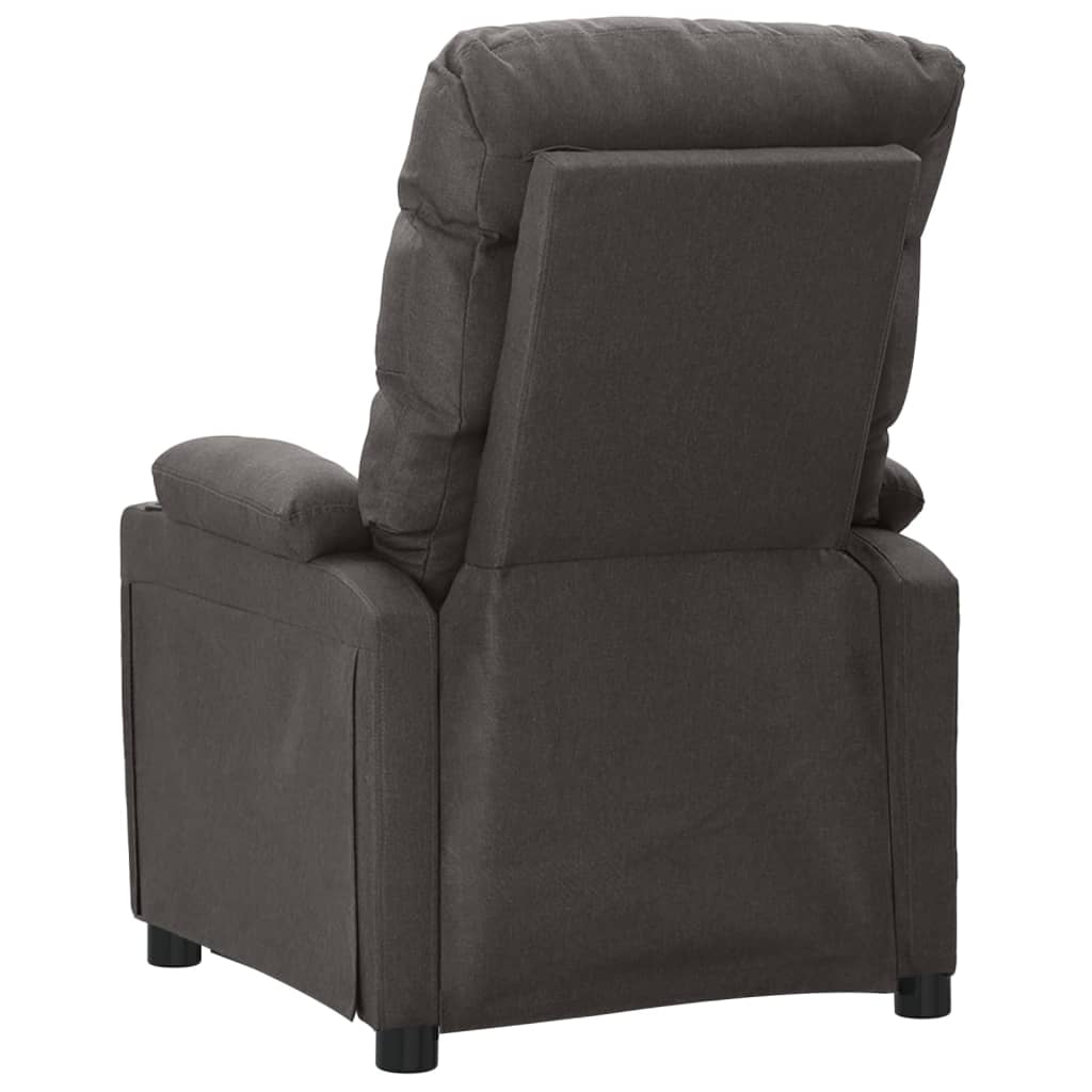 Fauteuil de massage Gris foncé Tissu Fauteuils électriques vidaXL   