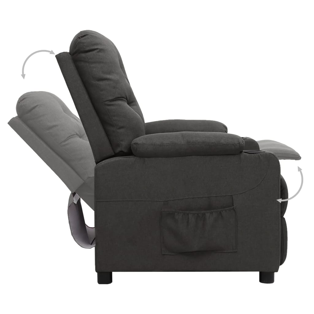 Fauteuil inclinable Gris foncé Tissu - Xios Store SNC