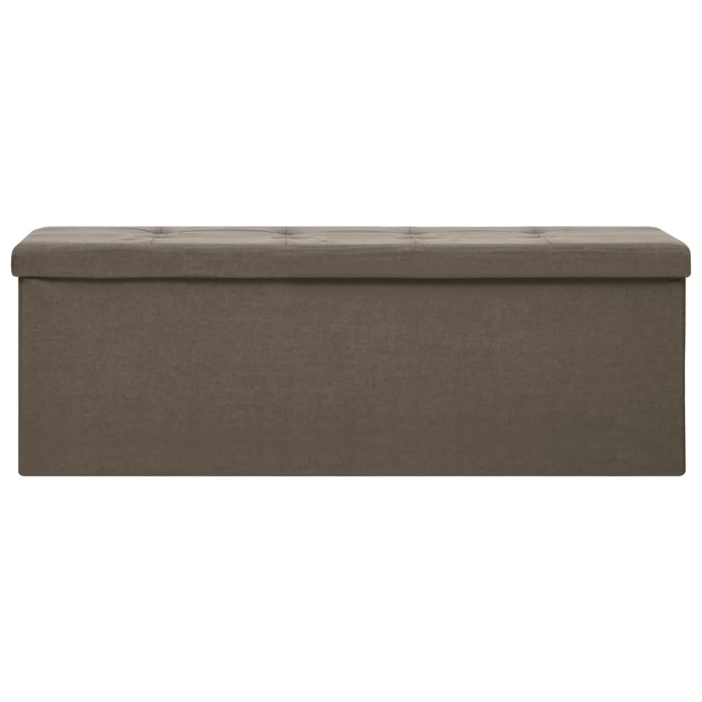 Banc de rangement pliable Marron Faux lin Bancs coffres vidaXL   