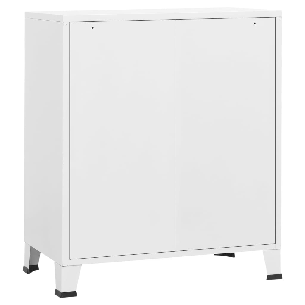 Armoire à tiroirs industrielle Blanc 78x40x93 cm Métal Commodes vidaXL