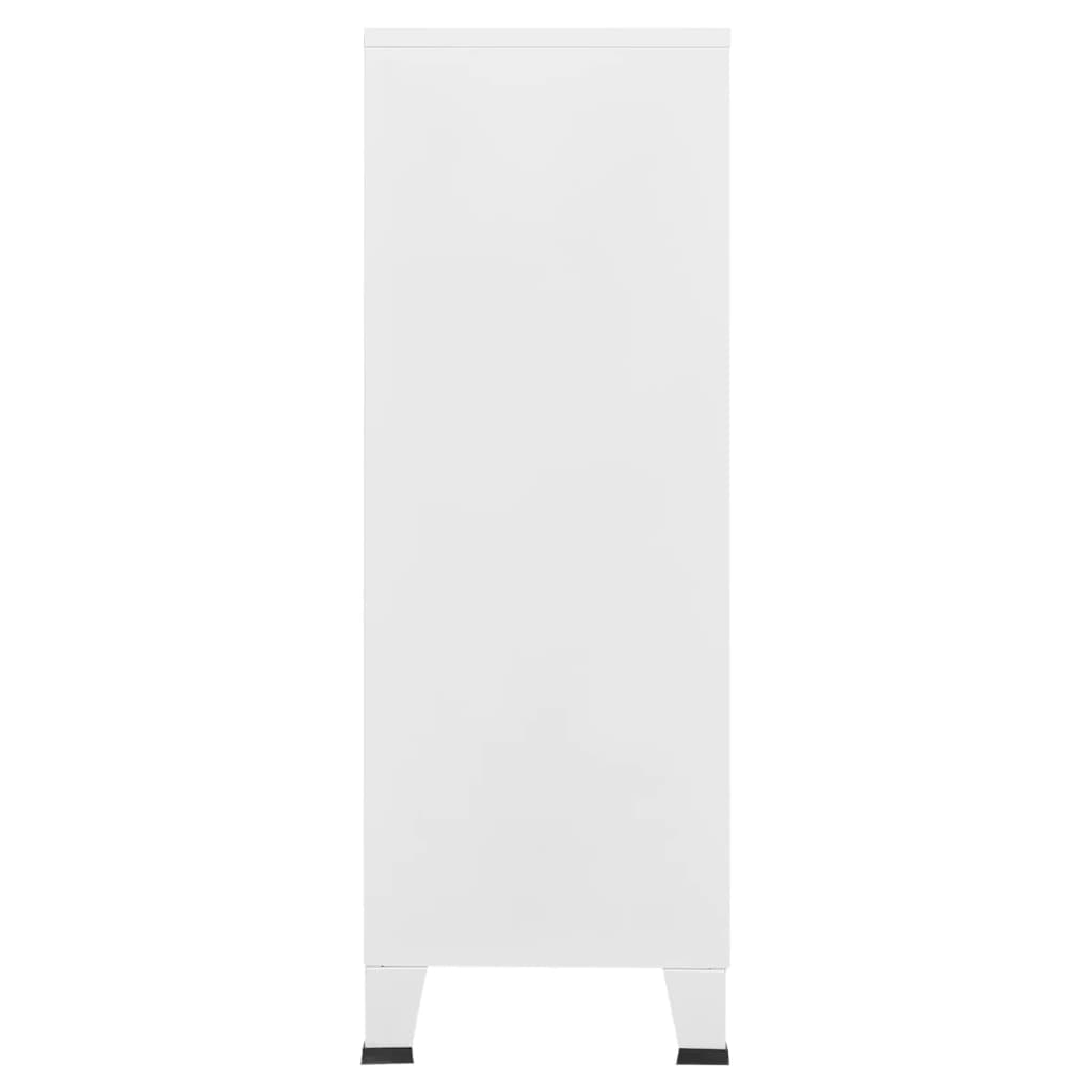 Coffre de rangement industriel Blanc 75x40x115 cm Métal Coffres de rangement vidaXL