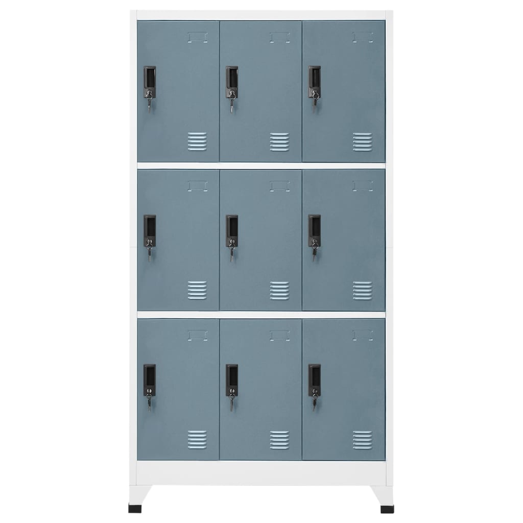 Armoire à casiers Gris clair et gris foncé 90x45x180 cm Acier Casiers & armoires de rangement vidaXL   