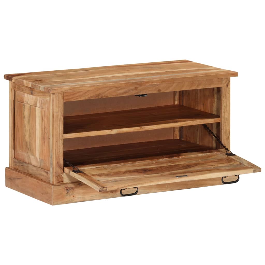 Banc de rangement de chaussures 85x40x45cm Bois d'acacia massif Bancs coffres vidaXL   