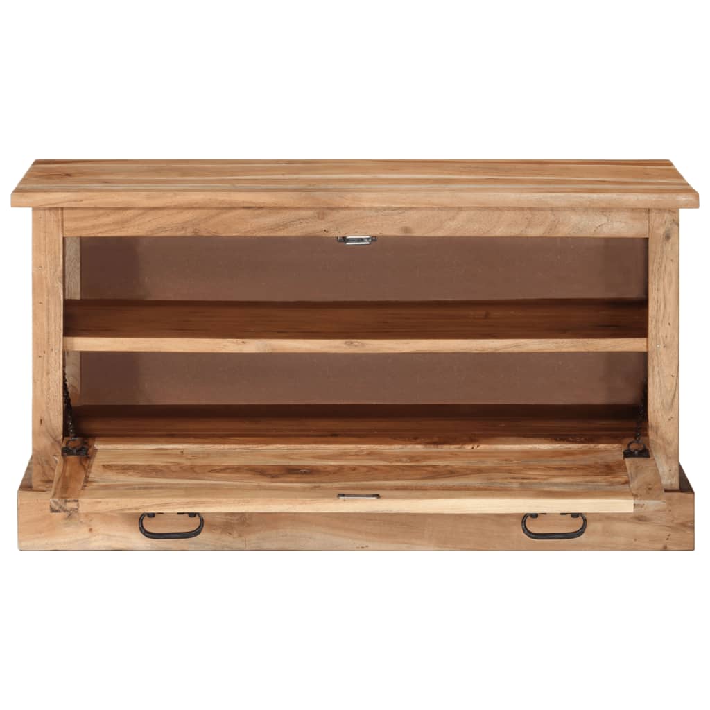 Banc de rangement de chaussures 85x40x45cm Bois d'acacia massif Bancs coffres vidaXL   