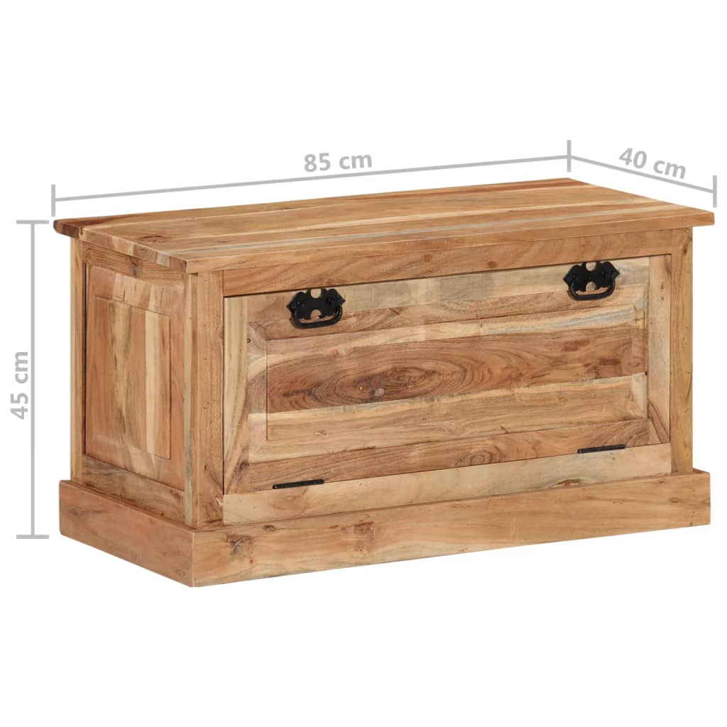 Banc de rangement de chaussures 85x40x45cm Bois d'acacia massif Bancs coffres vidaXL   