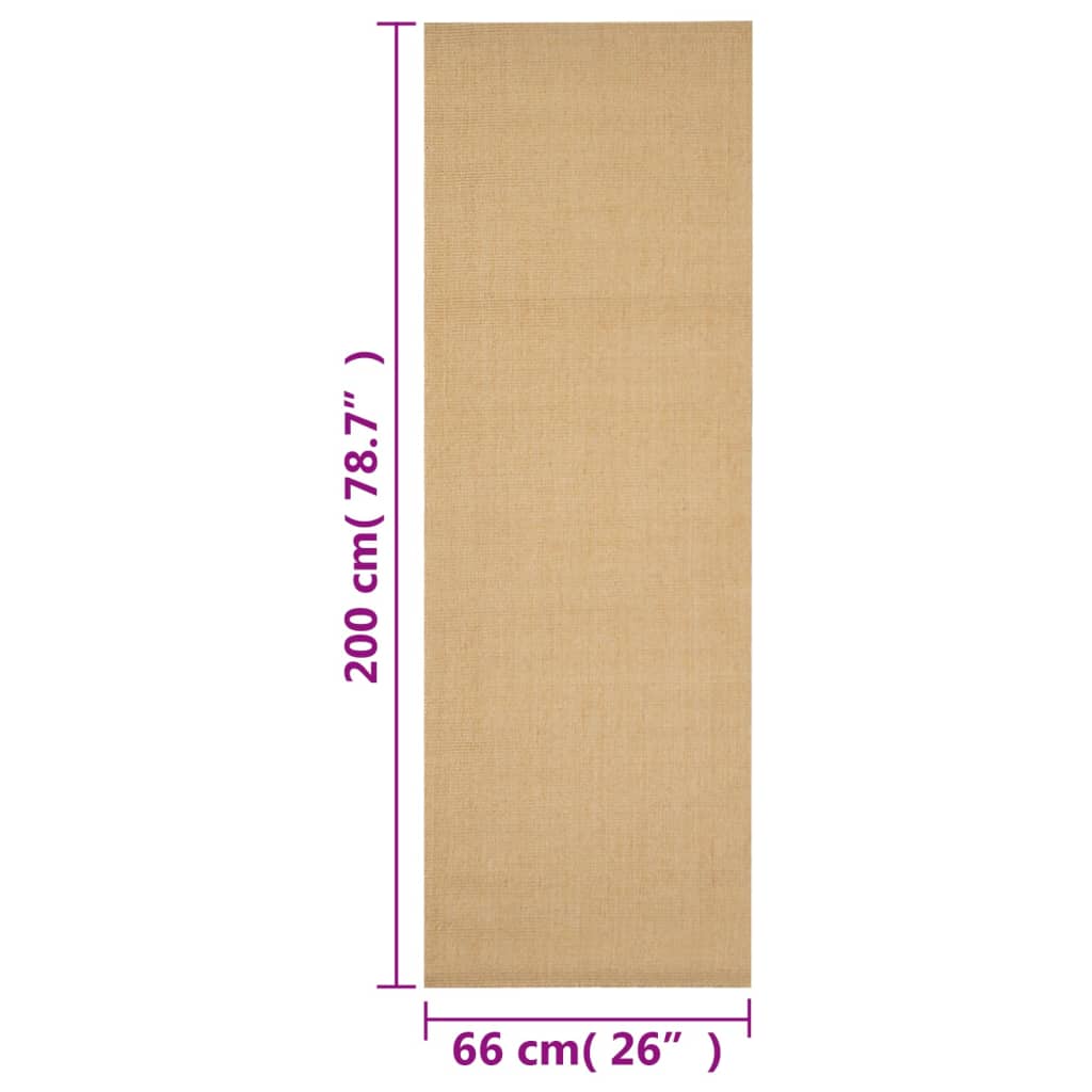 Tapis Sisal naturel 66x200 cm - Xios Store SNC