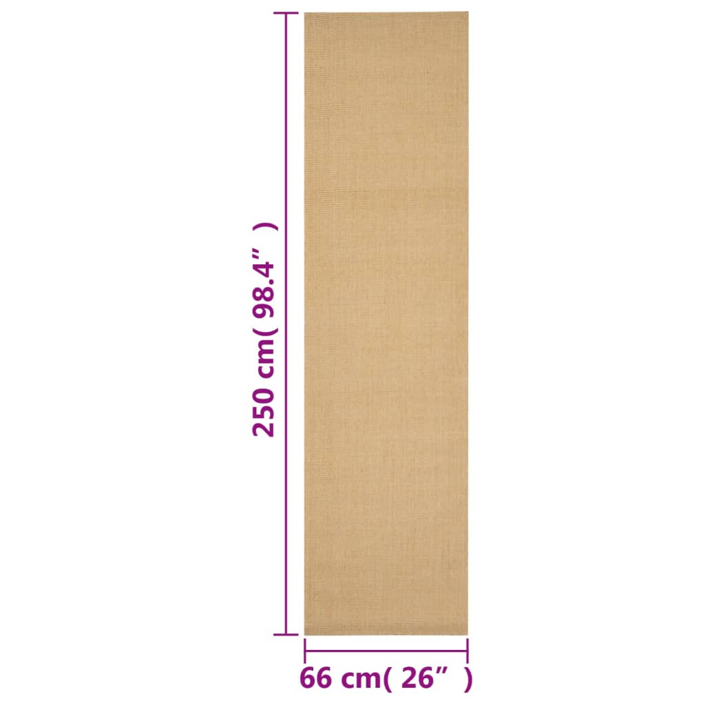 Tapis Sisal naturel 66x250 cm - Xios Store SNC