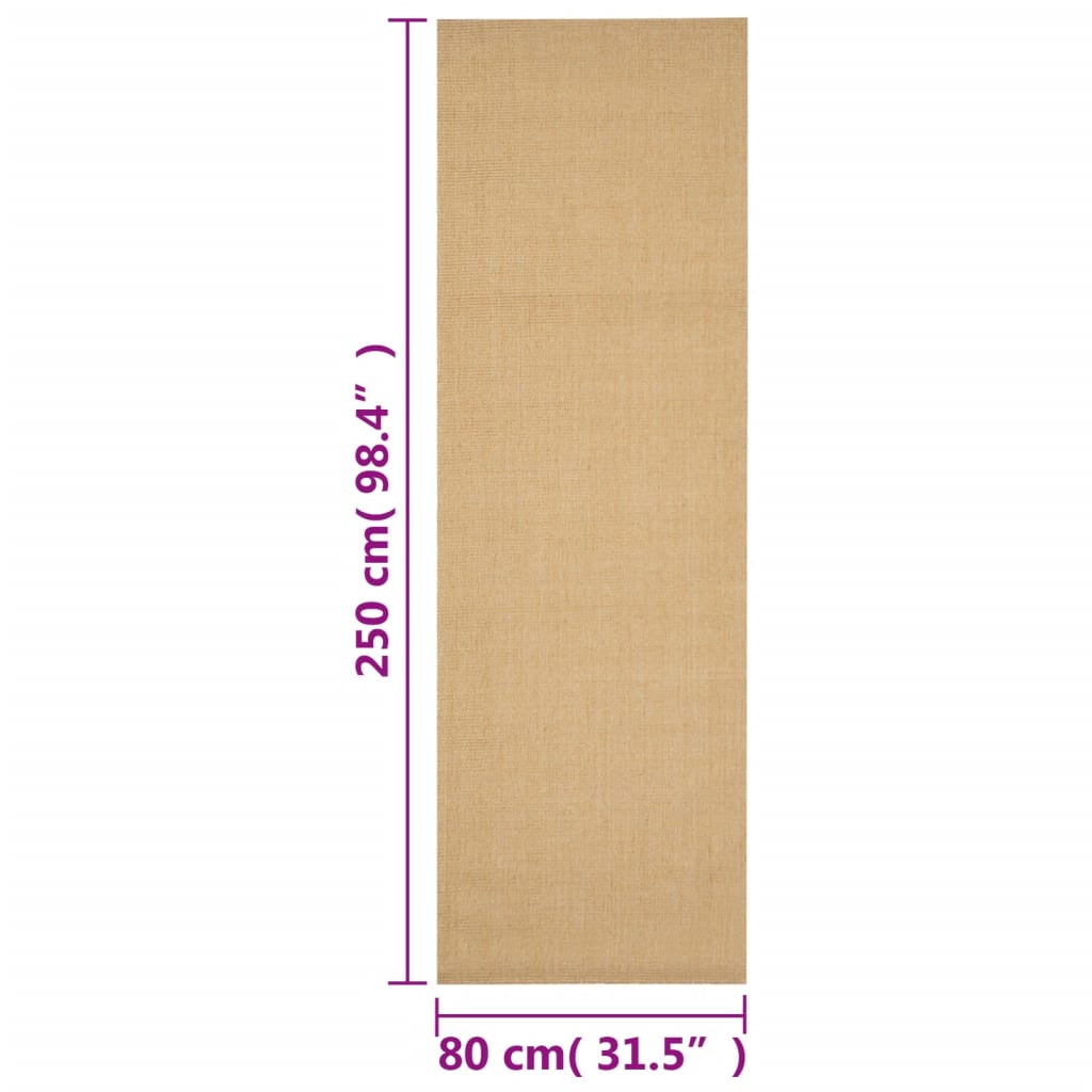 Tapis Sisal naturel 80x250 cm - Xios Store SNC