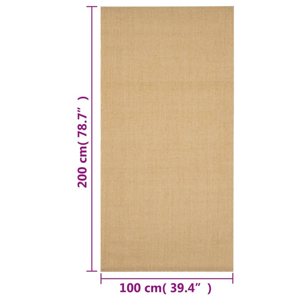 Tapis Sisal naturel 100x200 cm - Xios Store SNC