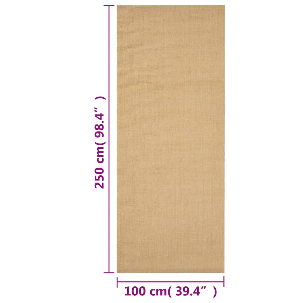 Tapis Sisal naturel 100x250 cm - Xios Store SNC