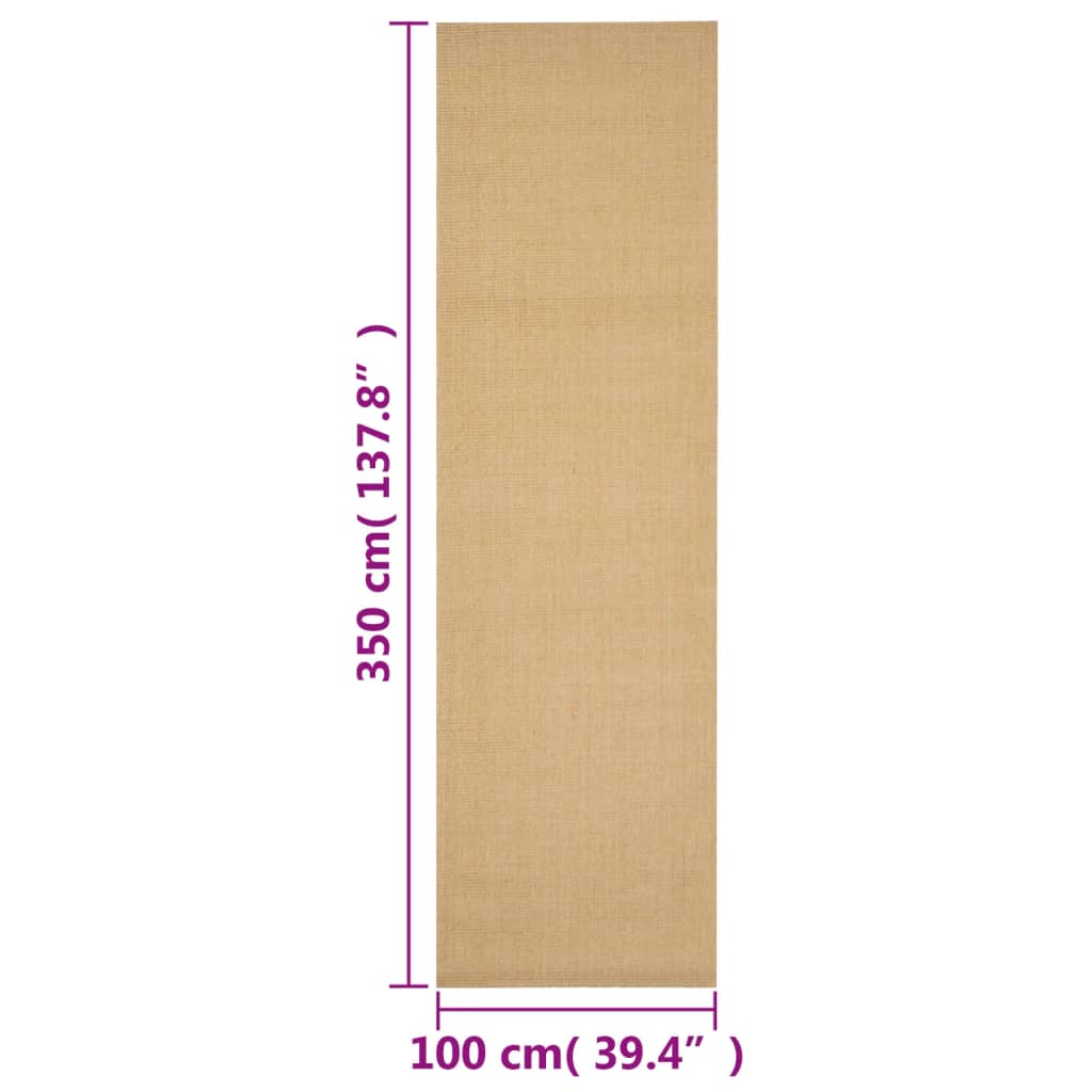 Tapis Sisal naturel 100x350 cm - Xios Store SNC