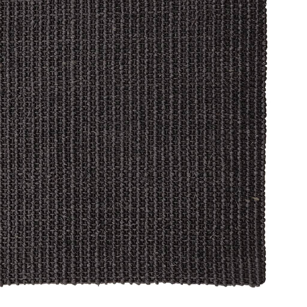 Tapis Sisal naturel 66x350 cm Noir - Xios Store SNC