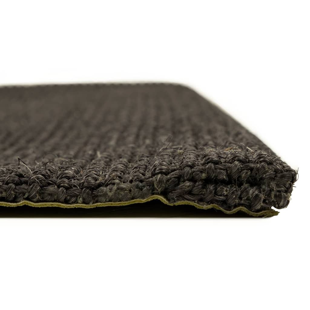 Tapis Sisal naturel 66x350 cm Noir - Xios Store SNC